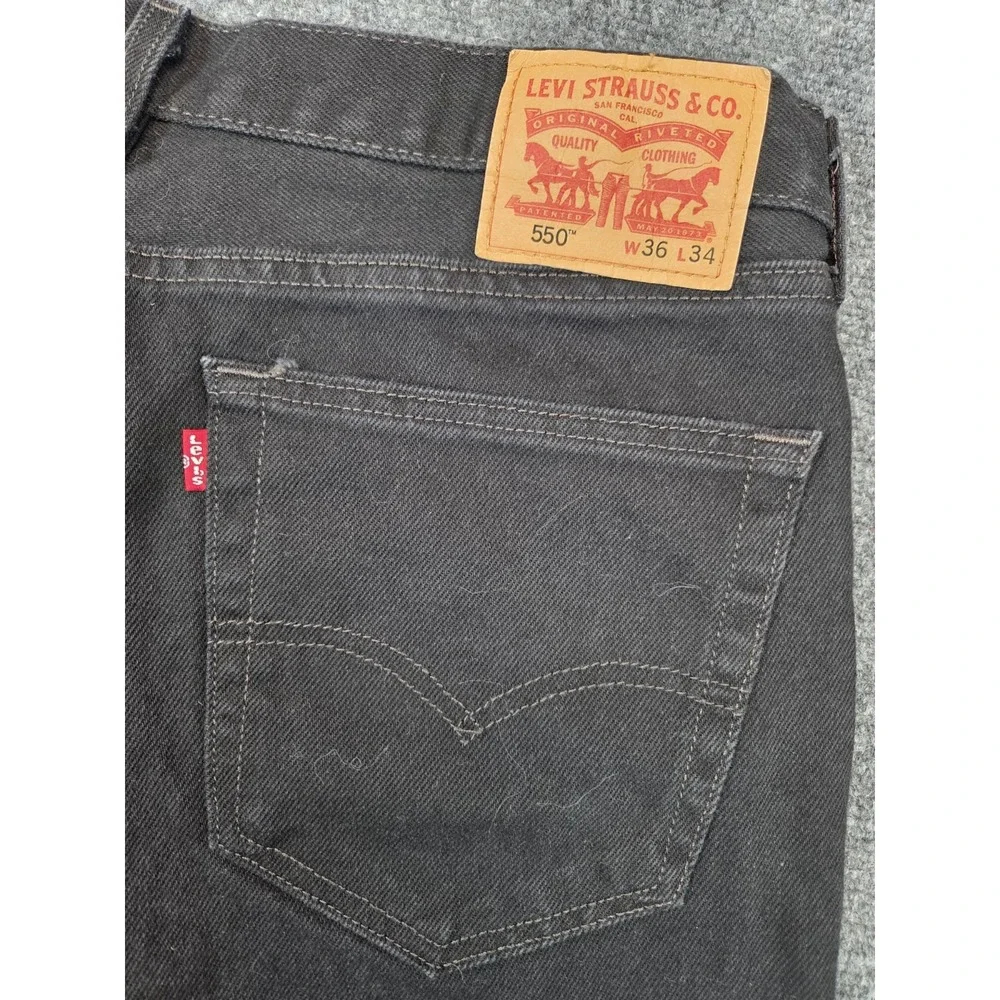 Levis 550 Jeans Mens 36x34 Black